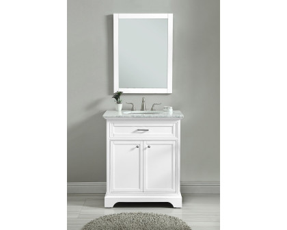 Elegant Bathroom Vanity - White, L 30" (VF15030WH)