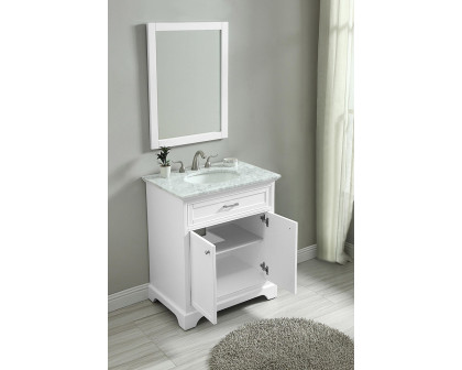 Elegant Bathroom Vanity - White, L 30" (VF15030WH)