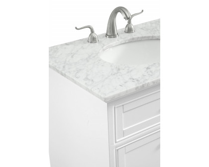 Elegant Bathroom Vanity - White, L 30" (VF15030WH)