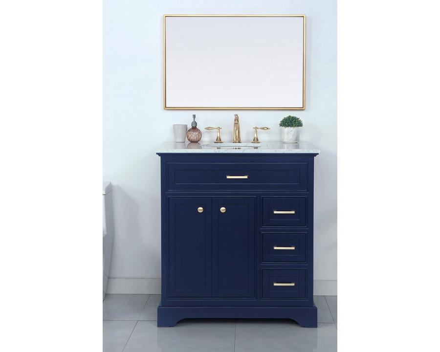 Elegant Bathroom Vanity - Blue, L 32" (VF15032BL)