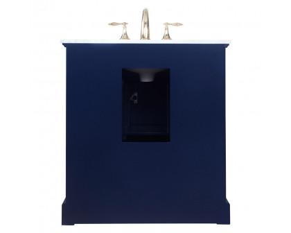 Elegant Bathroom Vanity - Blue, L 32" (VF15032BL)