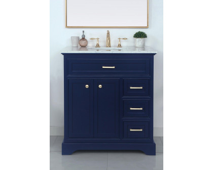 Elegant Bathroom Vanity - Blue, L 32" (VF15032BL)