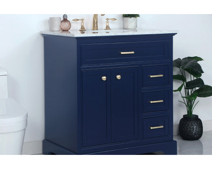 Elegant Bathroom Vanity - Blue, L 32" (VF15032BL)