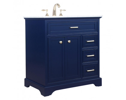 Elegant Bathroom Vanity - Blue, L 32" (VF15032BL)