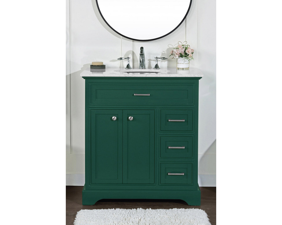 Elegant Bathroom Vanity - Green, L 32" (VF15032GN)