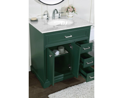 Elegant Bathroom Vanity - Green, L 32" (VF15032GN)