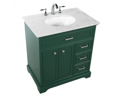 Elegant Bathroom Vanity - Green, L 32" (VF15032GN)