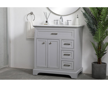 Elegant Bathroom Vanity - Gray, L 32" (VF15032GR)