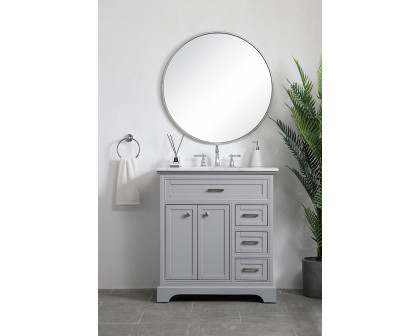 Elegant Bathroom Vanity - Gray, L 32" (VF15032GR)