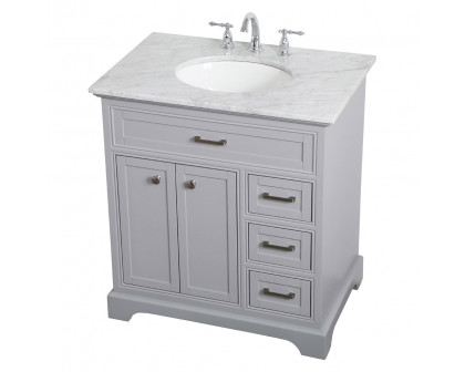 Elegant Bathroom Vanity - Gray, L 32" (VF15032GR)