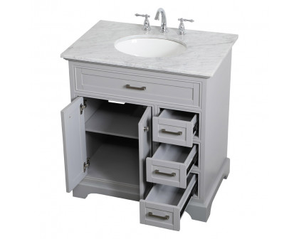 Elegant Bathroom Vanity - Gray, L 32" (VF15032GR)