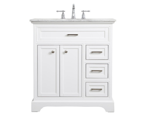 Elegant Bathroom Vanity - White, L 32" (VF15032WH)