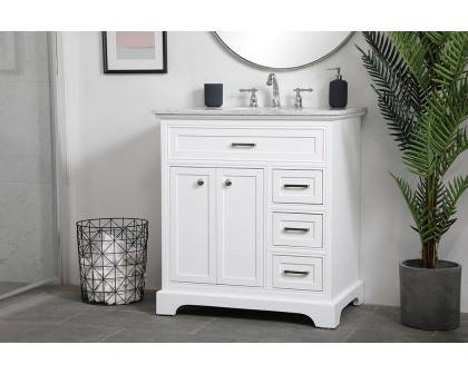 Elegant Bathroom Vanity - White, L 32" (VF15032WH)