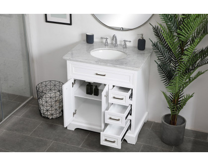 Elegant Bathroom Vanity - White, L 32" (VF15032WH)