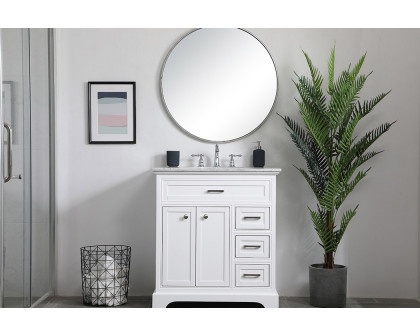 Elegant Bathroom Vanity - White, L 32" (VF15032WH)