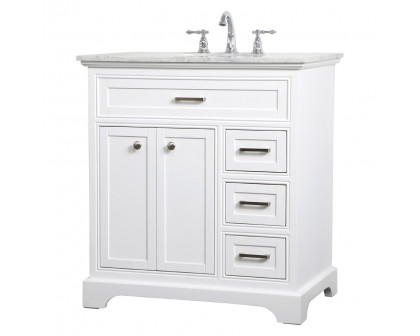 Elegant Bathroom Vanity - White, L 32" (VF15032WH)