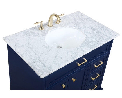 Elegant Bathroom Vanity - Blue, L 36" (VF15036BL)