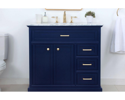 Elegant Bathroom Vanity - Blue, L 36" (VF15036BL)