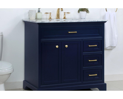 Elegant Bathroom Vanity - Blue, L 36" (VF15036BL)