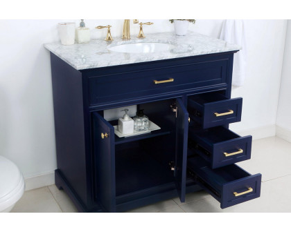 Elegant Bathroom Vanity - Blue, L 36" (VF15036BL)