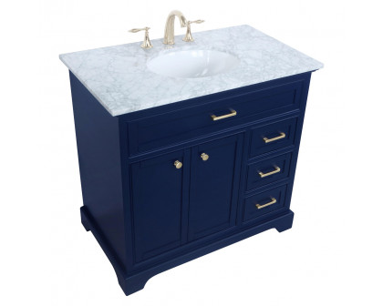 Elegant Bathroom Vanity - Blue, L 36" (VF15036BL)