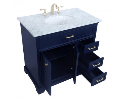 Elegant Bathroom Vanity - Blue, L 36" (VF15036BL)