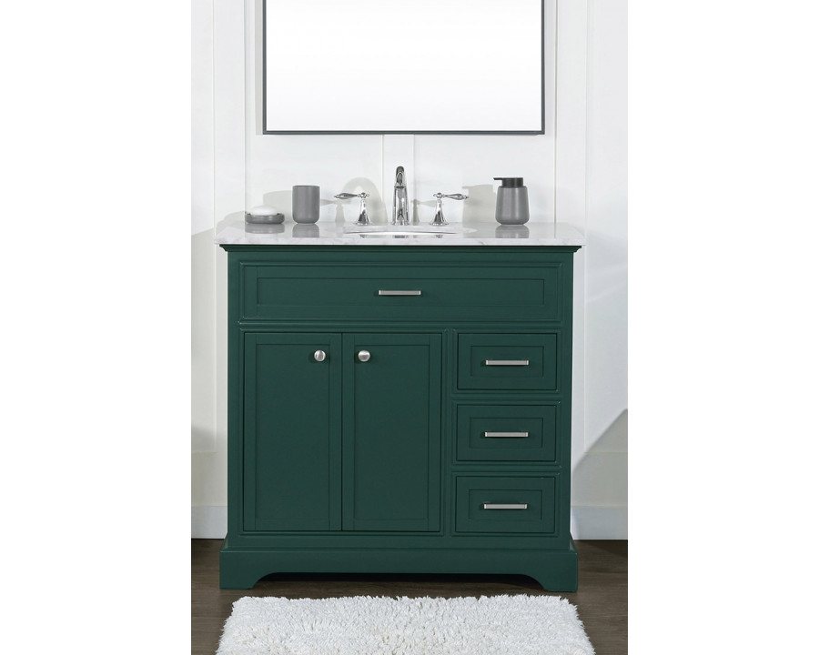 Elegant Bathroom Vanity - Green, L 36" (VF15036GN)