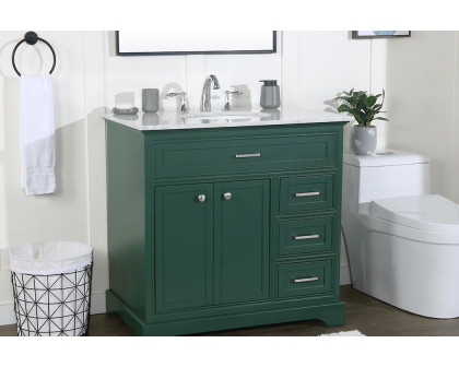 Elegant Bathroom Vanity - Green, L 36" (VF15036GN)