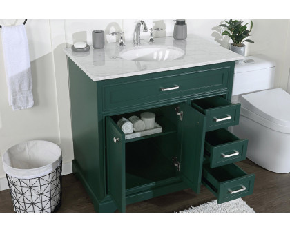 Elegant Bathroom Vanity - Green, L 36" (VF15036GN)