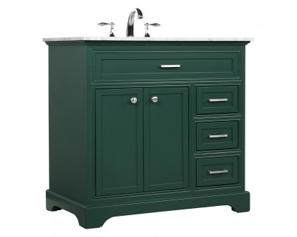 Elegant Bathroom Vanity - Green, L 36" (VF15036GN)