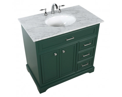 Elegant Bathroom Vanity - Green, L 36" (VF15036GN)