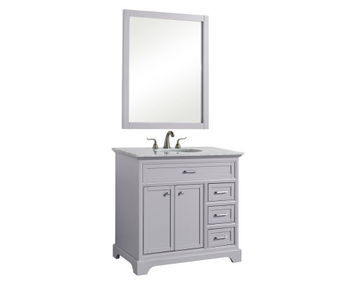 Elegant Bathroom Vanity - Gray, L 36" (VF15036GR)