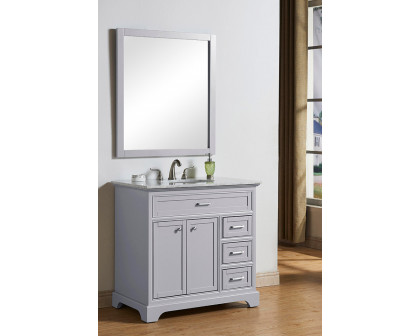 Elegant Bathroom Vanity - Gray, L 36" (VF15036GR)