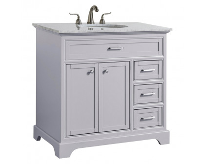 Elegant Bathroom Vanity - Gray, L 36" (VF15036GR)