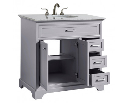 Elegant Bathroom Vanity - Gray, L 36" (VF15036GR)