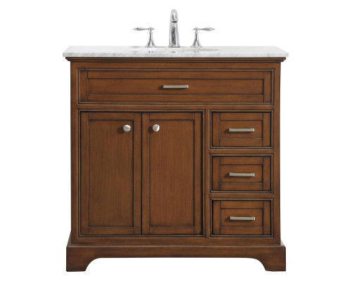 Elegant Bathroom Vanity - Teak, L 36" (VF15036TK)