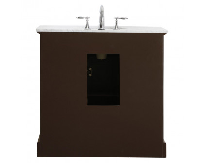 Elegant Bathroom Vanity - Teak, L 36" (VF15036TK)