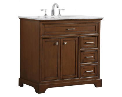 Elegant Bathroom Vanity - Teak, L 36" (VF15036TK)