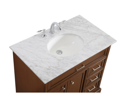 Elegant Bathroom Vanity - Teak, L 36" (VF15036TK)