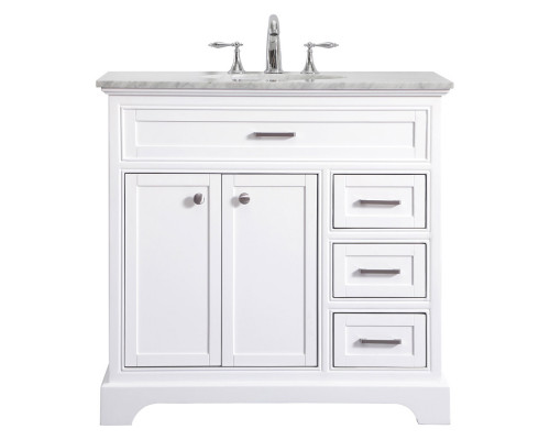 Elegant Bathroom Vanity - White, L 36" (VF15036WH)