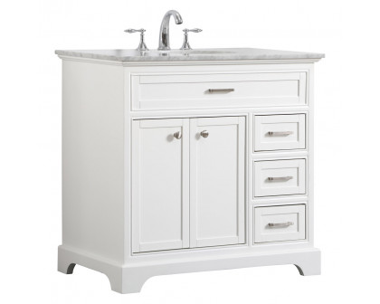 Elegant Bathroom Vanity - White, L 36" (VF15036WH)