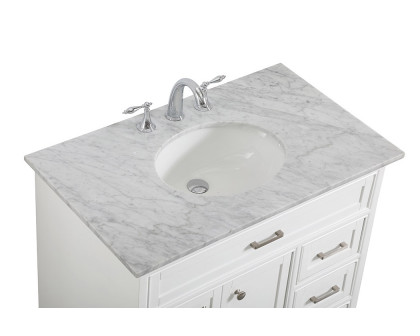 Elegant Bathroom Vanity - White, L 36" (VF15036WH)