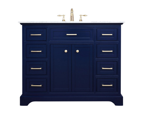 Elegant Bathroom Vanity - Blue, L 42" (VF15042BL)