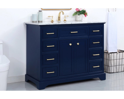 Elegant Bathroom Vanity - Blue, L 42" (VF15042BL)