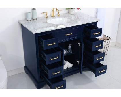 Elegant Bathroom Vanity - Blue, L 42" (VF15042BL)