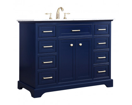 Elegant Bathroom Vanity - Blue, L 42" (VF15042BL)