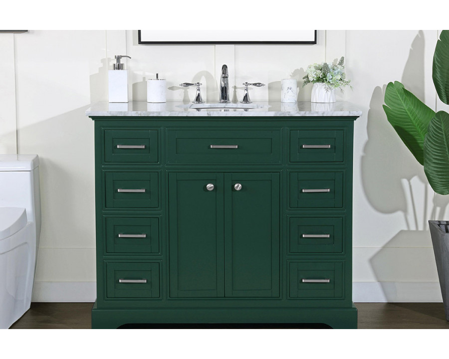 Elegant Bathroom Vanity - Green, L 42" (VF15042GN)