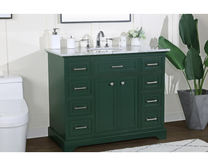 Elegant Bathroom Vanity - Green, L 42" (VF15042GN)