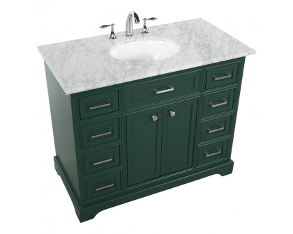 Elegant Bathroom Vanity - Green, L 42" (VF15042GN)