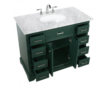 Elegant Bathroom Vanity - Green, L 42" (VF15042GN)